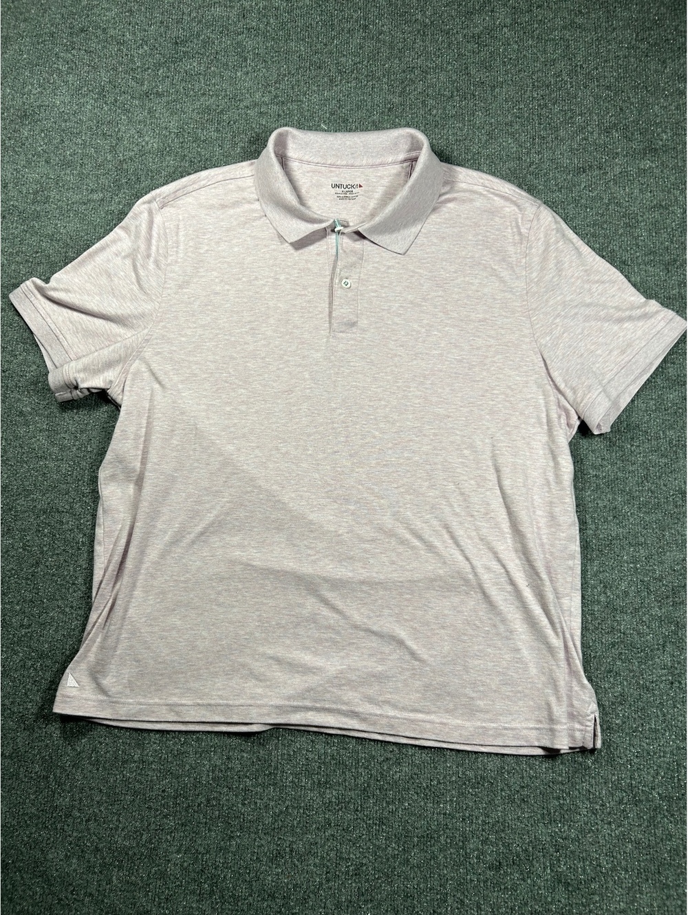 UNTUCKit Men's Polo Shirt X-Large Heather Light Pink